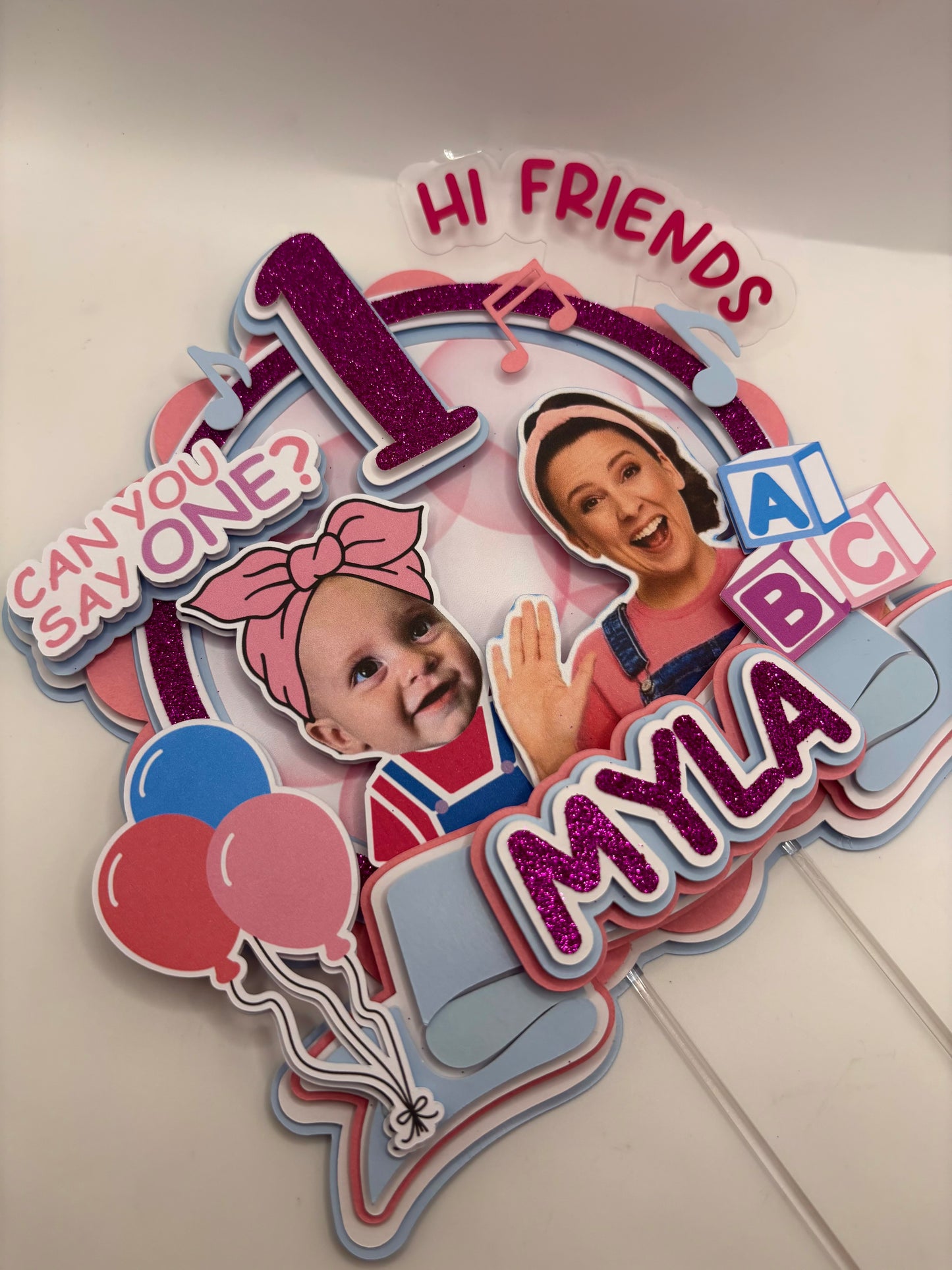 Ms Rachel inspired cake topper