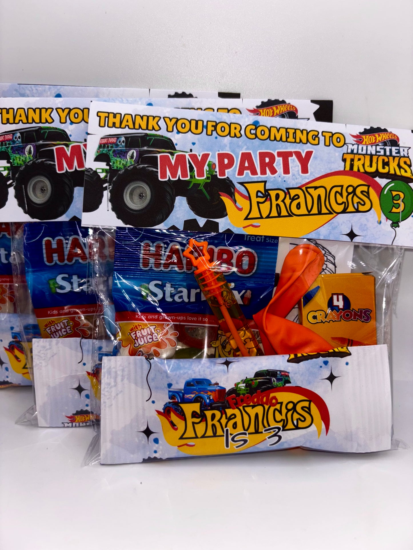 Monster truck Cellophane Party Bag