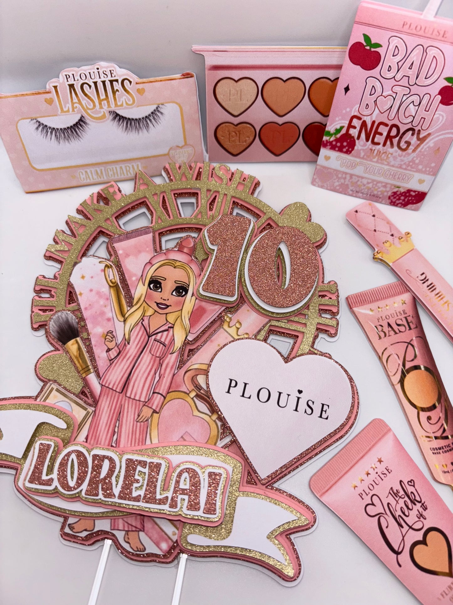 Makeup girl Cake Topper