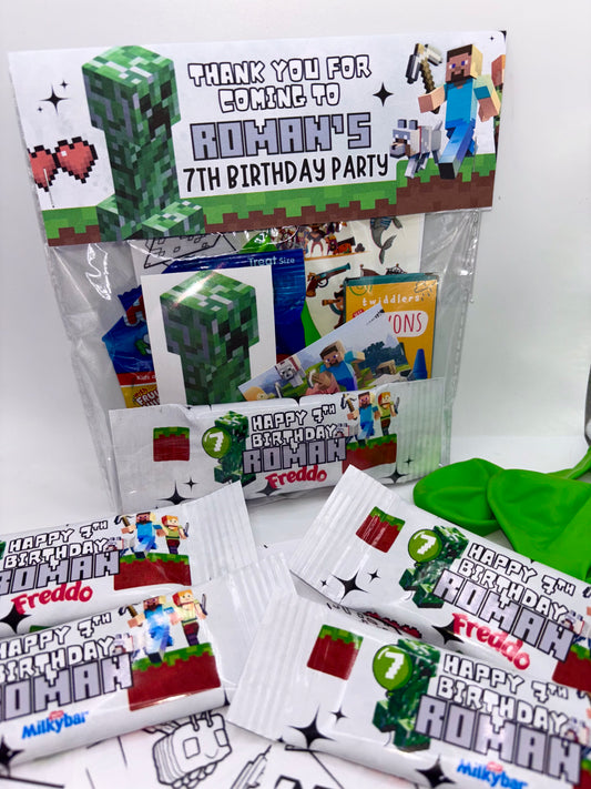 Minecraft Cellophane Party Bag