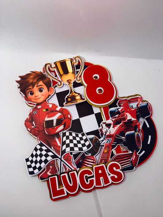 Formula 1 inspired cake topper