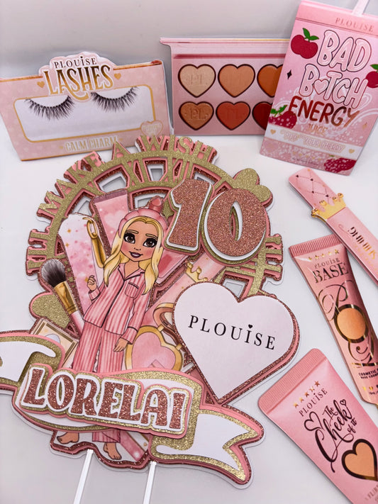 Makeup girl Cake Topper